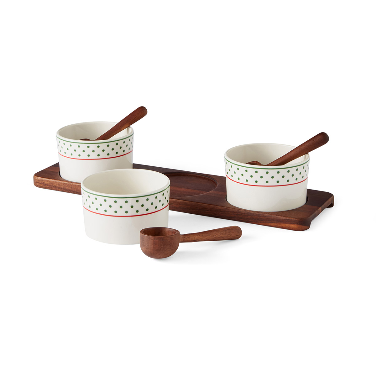 Christmas Tree Polka Dot  Condiment Set image number null