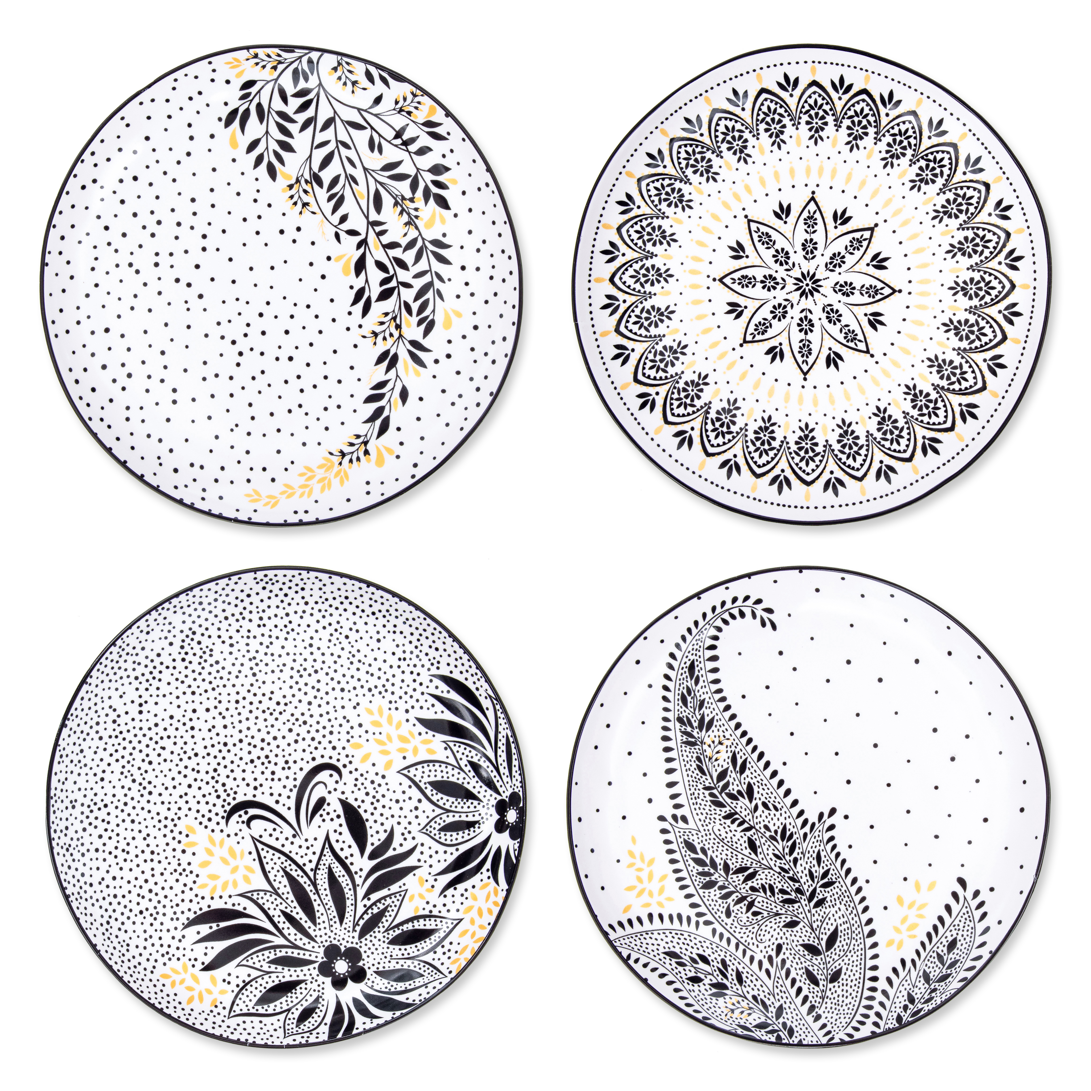 Sara Miller London Artisanne Noir Salad Plates | Portmeirion