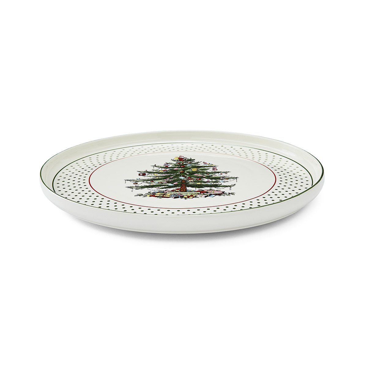 Christmas Tree Polka Dot 13" Lazy Susan image number null