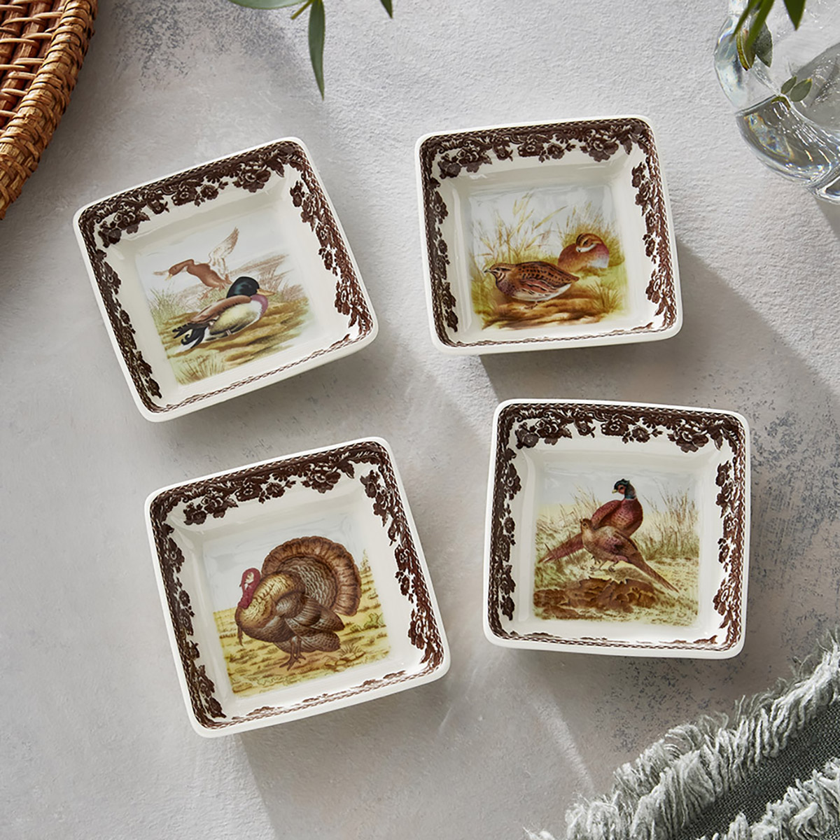 Woodland Set of 4 Square Dishes image number null