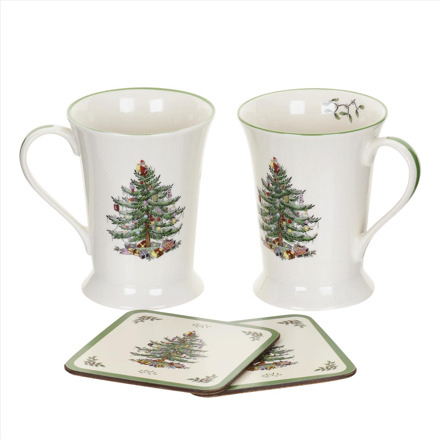 Pimpernel Christmas Tree Set of 2 Mugs | Portmeirion