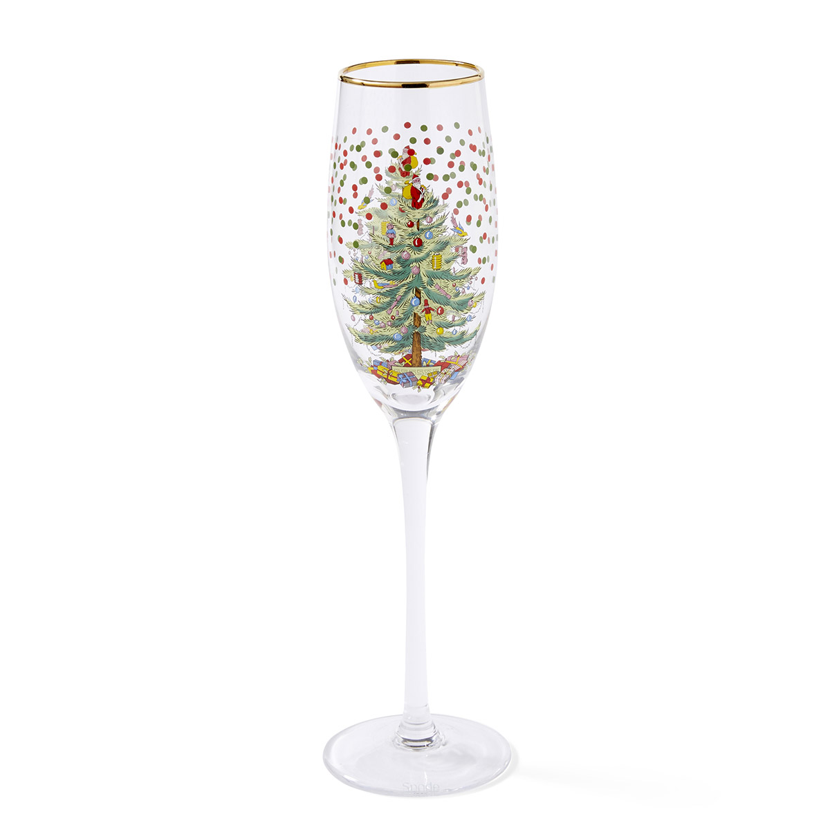 Christmas Tree Polka Dot Champagne Flutes image number null