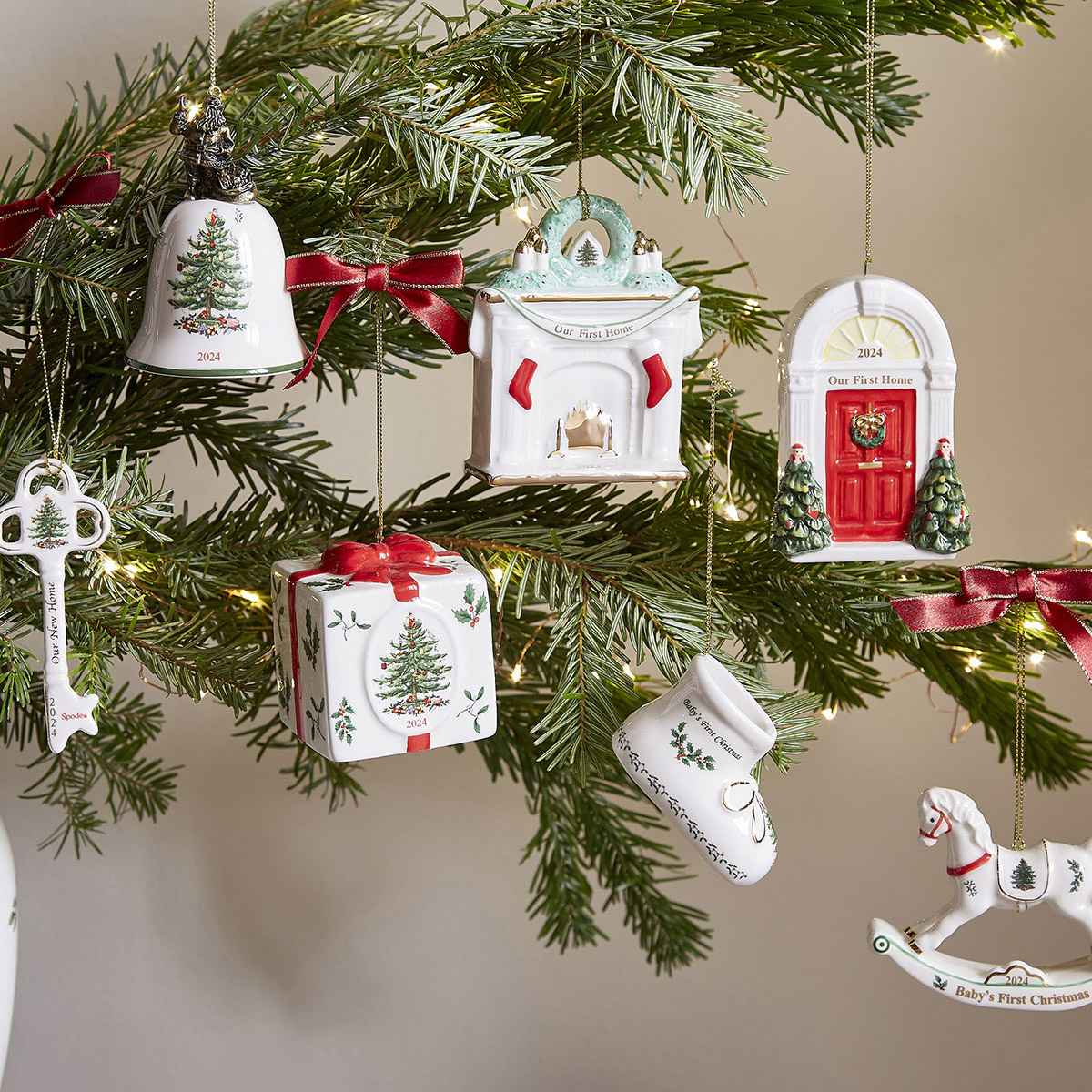 Christmas Tree Santa Bell Ornament image number null