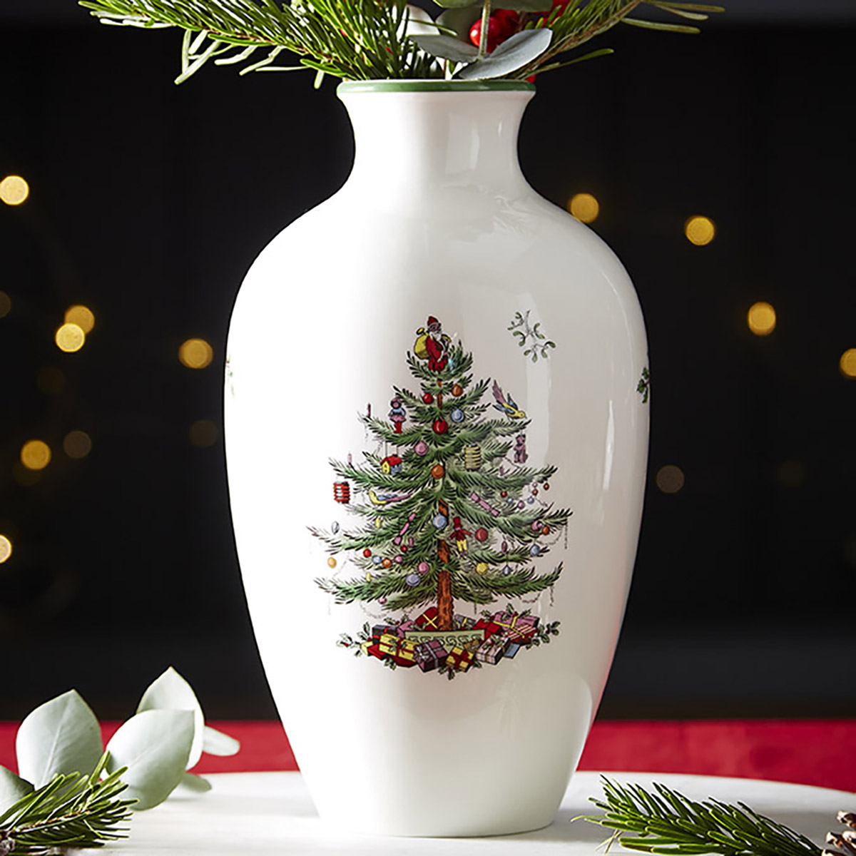 Christmas Tree 10" Posy Vase image number null