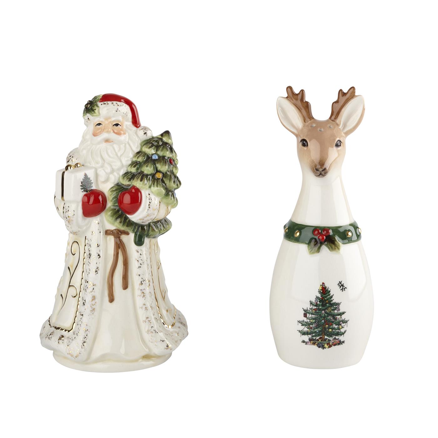 Spode Christmas Tree Gold Salt & Pepper Set