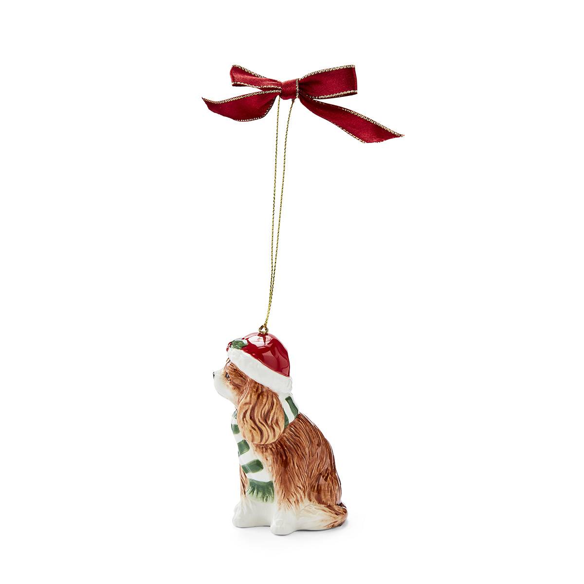 Christmas Tree Spaniel Ornament image number null