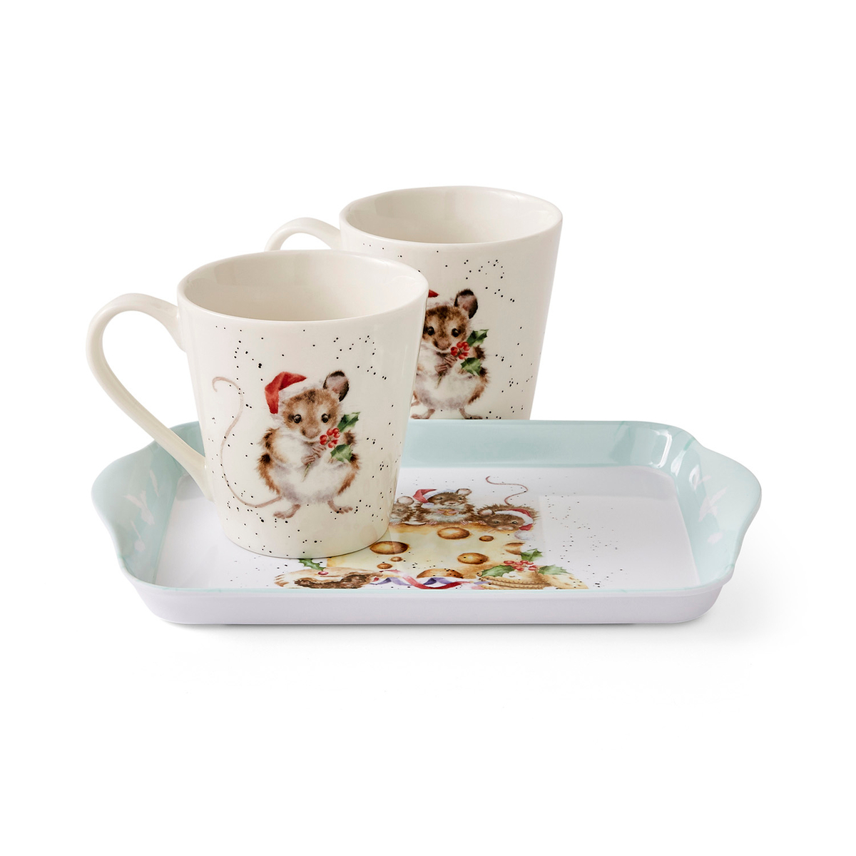 Wrendale Designs Holly Jolly Mug & Tray Set image number null