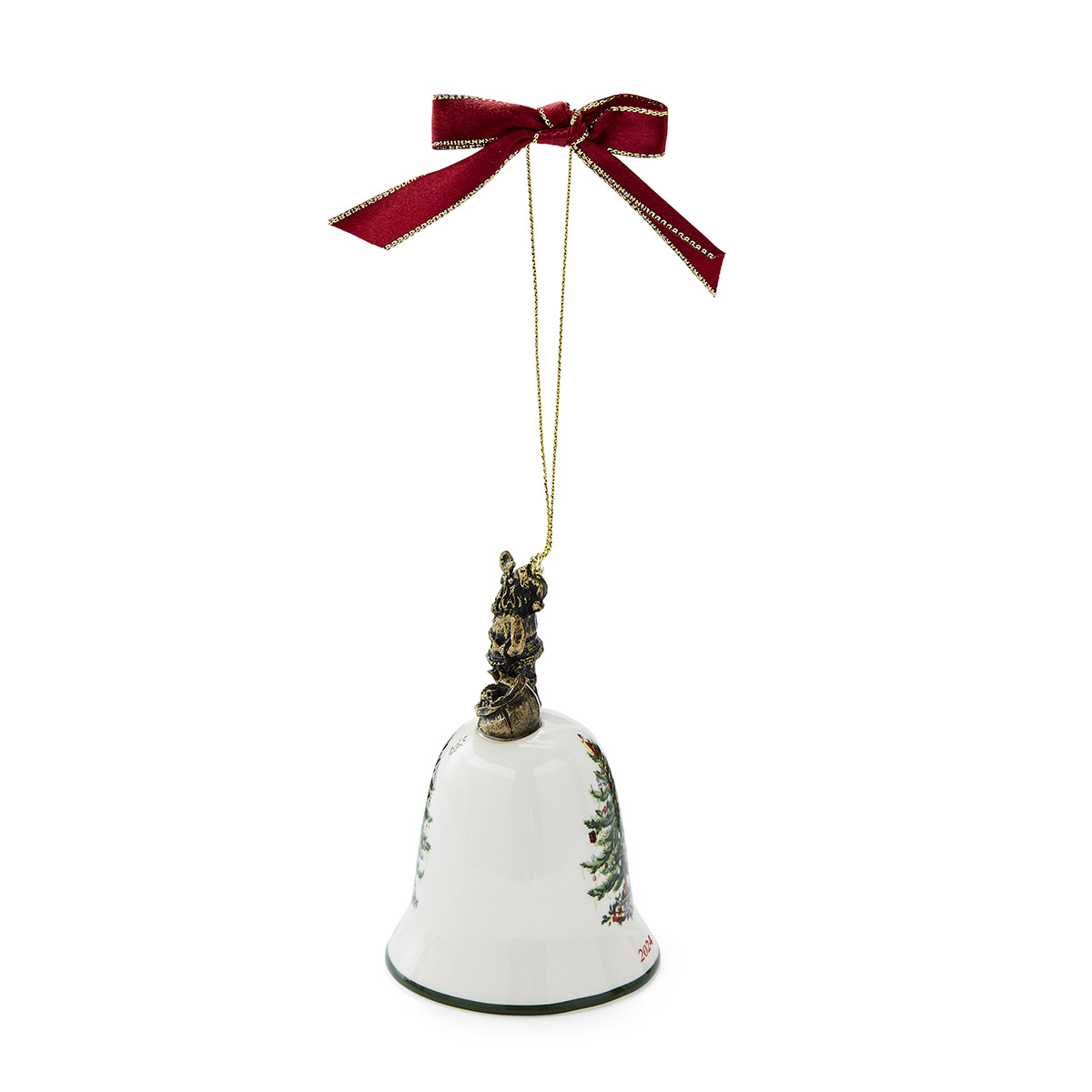 Christmas Tree Santa Bell Ornament image number null